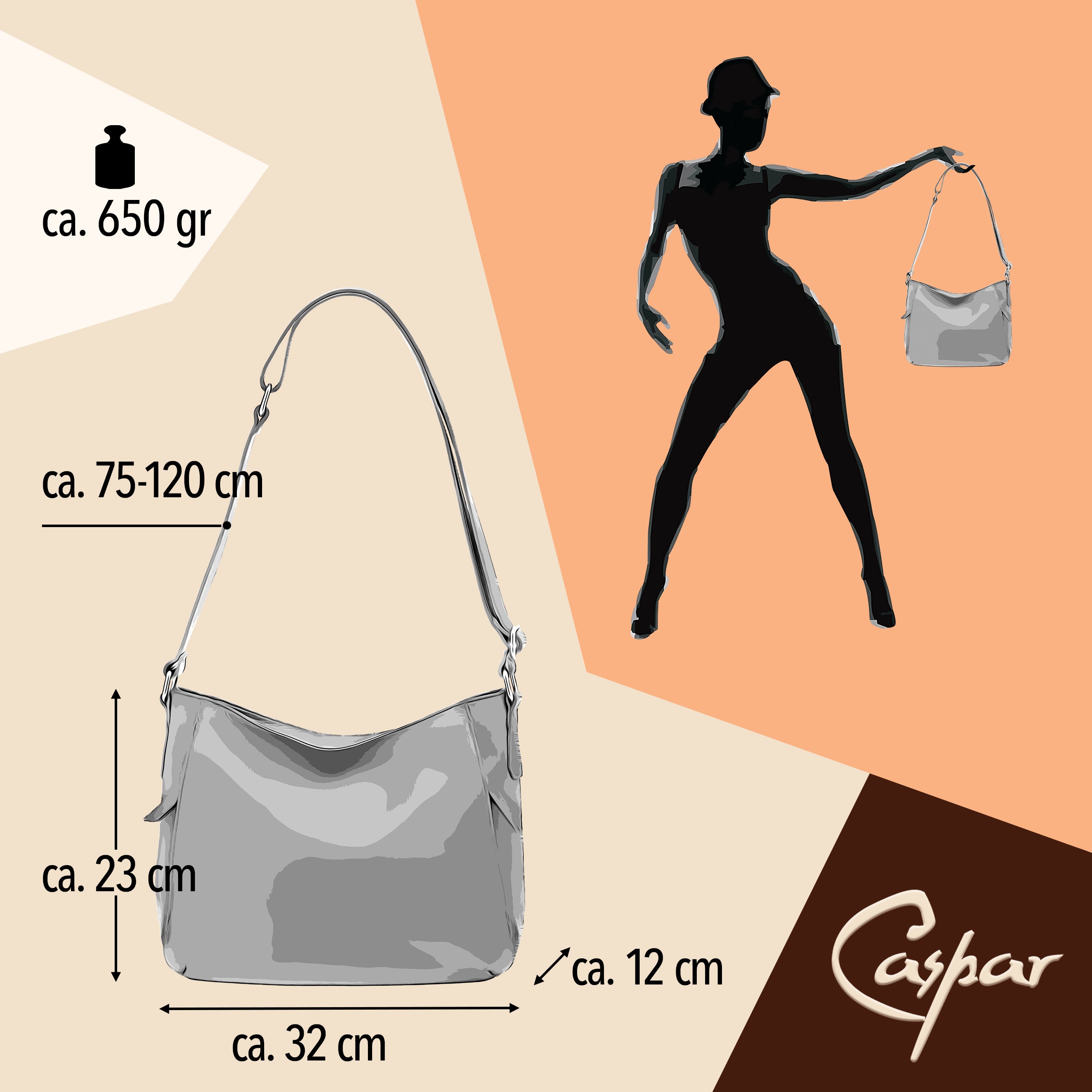 caspar-shoulder-bag-no-865-damen-handtasche-echtleder image 8