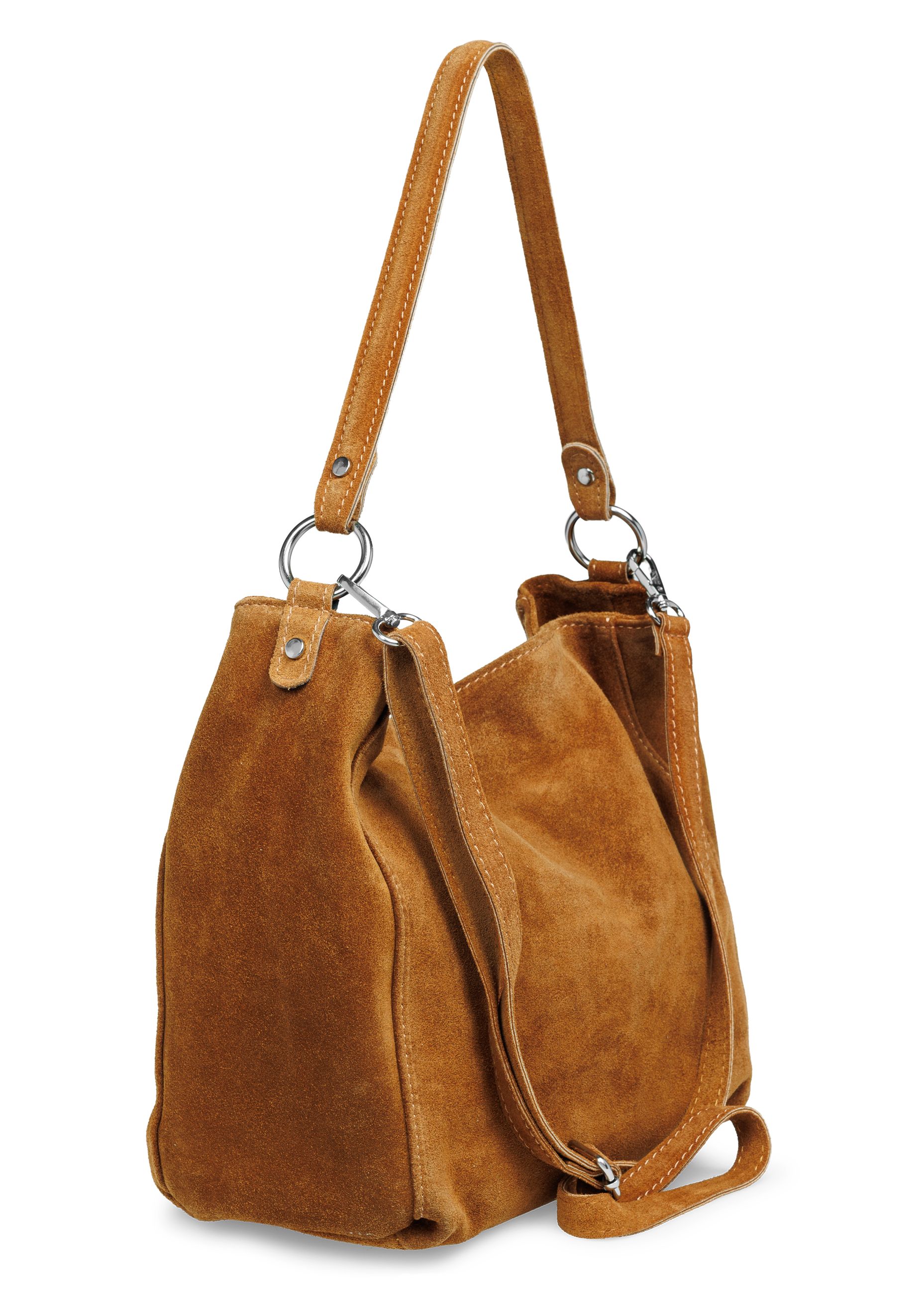 caspar-no-866-wildleder-handtasche-damen-schultertasche-made-in-italy image 3