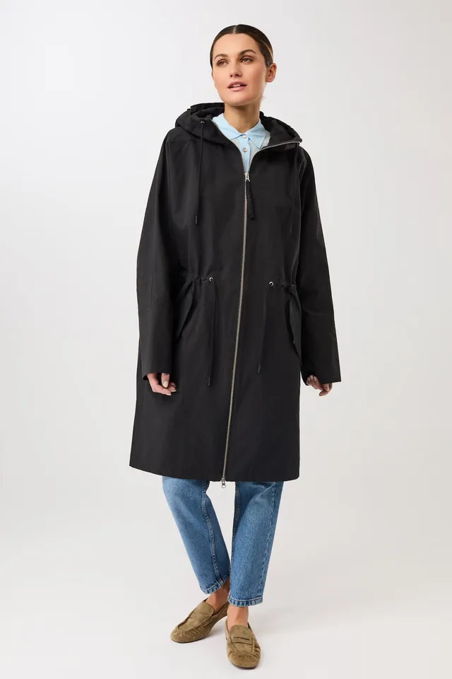 langerchen-langer-parka-mit-druckkn-pfen-und-rmelaufschlag-parka-black image 1
