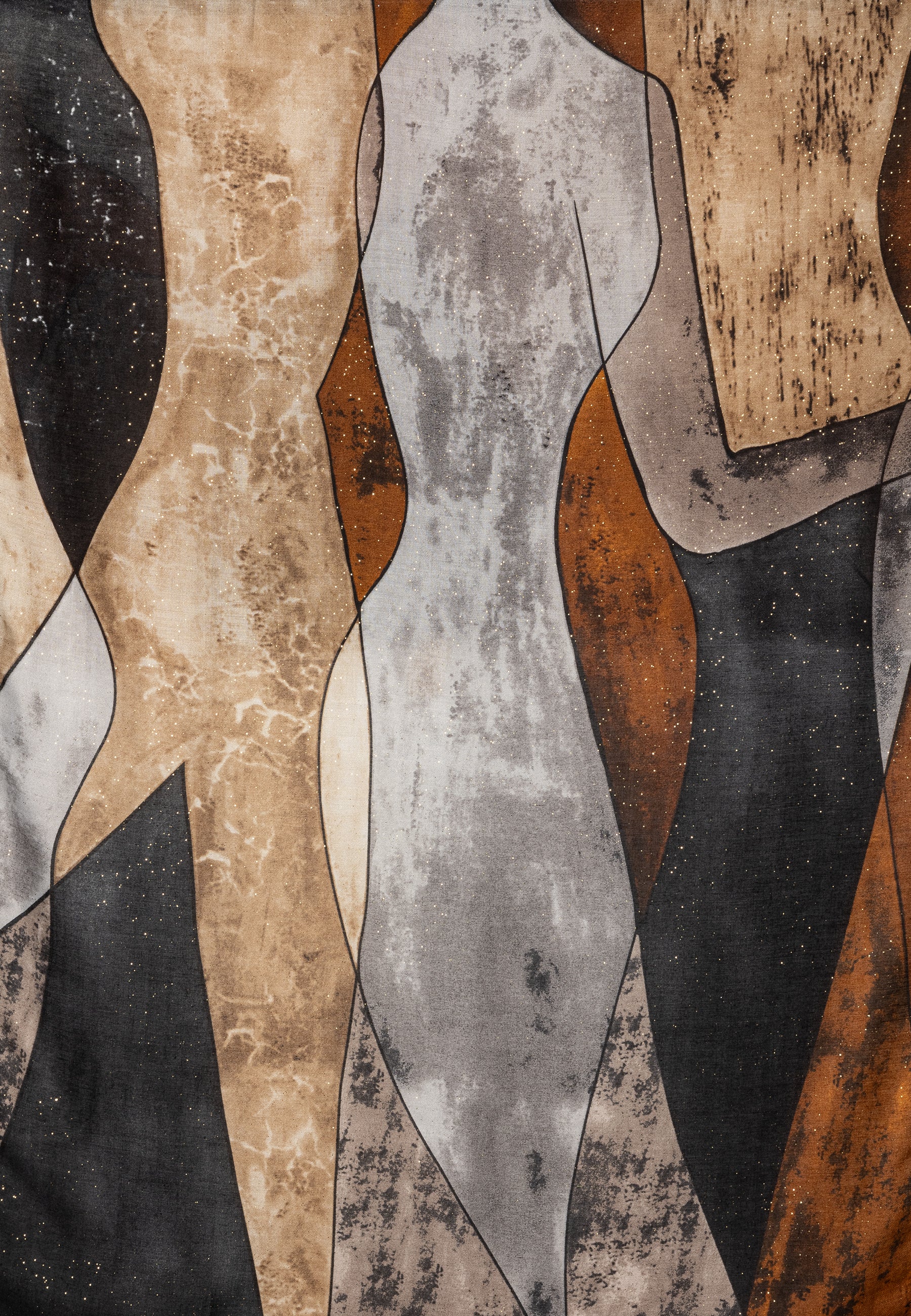caspar-schal-no-518-damen-schal-aquarell-print-gold-180x85-cm image 2