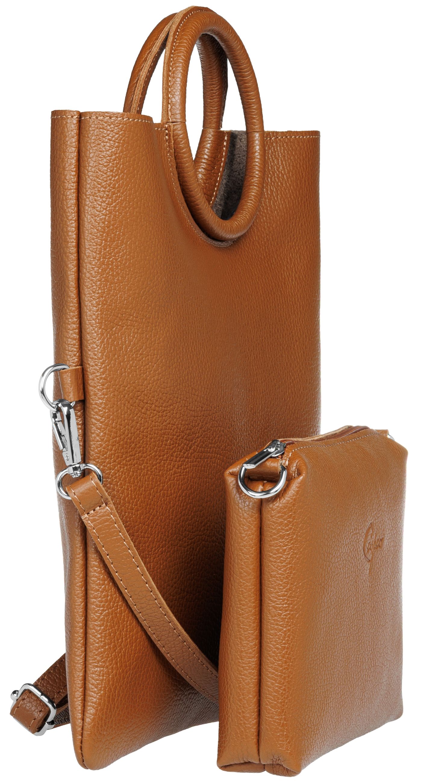 caspar-2in1-crossbody-no-836-taschenset-aus-dollaro-leder image 5