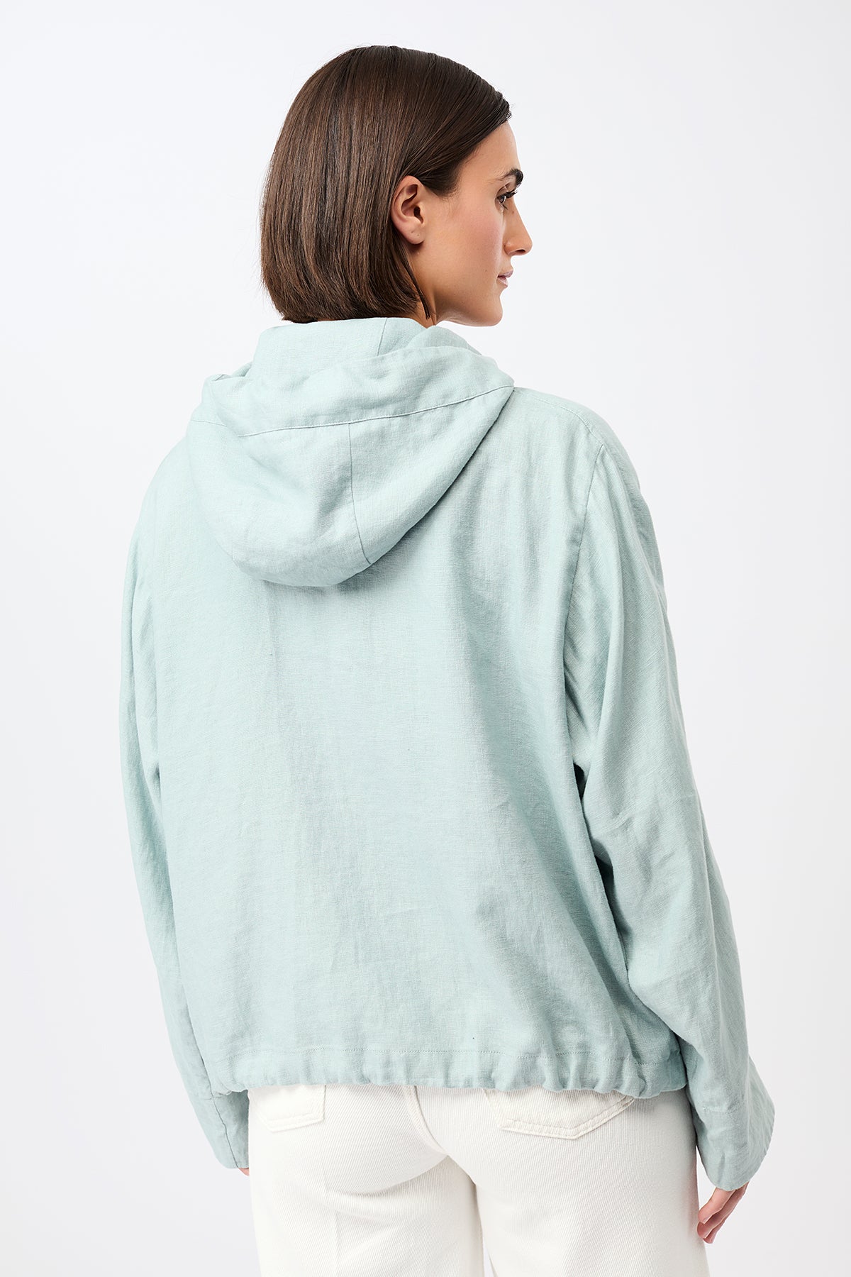 langerchen-flow-lockere-jacke-mit-kordelzug-kapuze-kurze-leinenjacke image 3