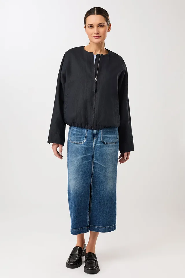 langerchen-rundhals-bomberjacke-mit-leistentasche-navy-damen-blouson image 1
