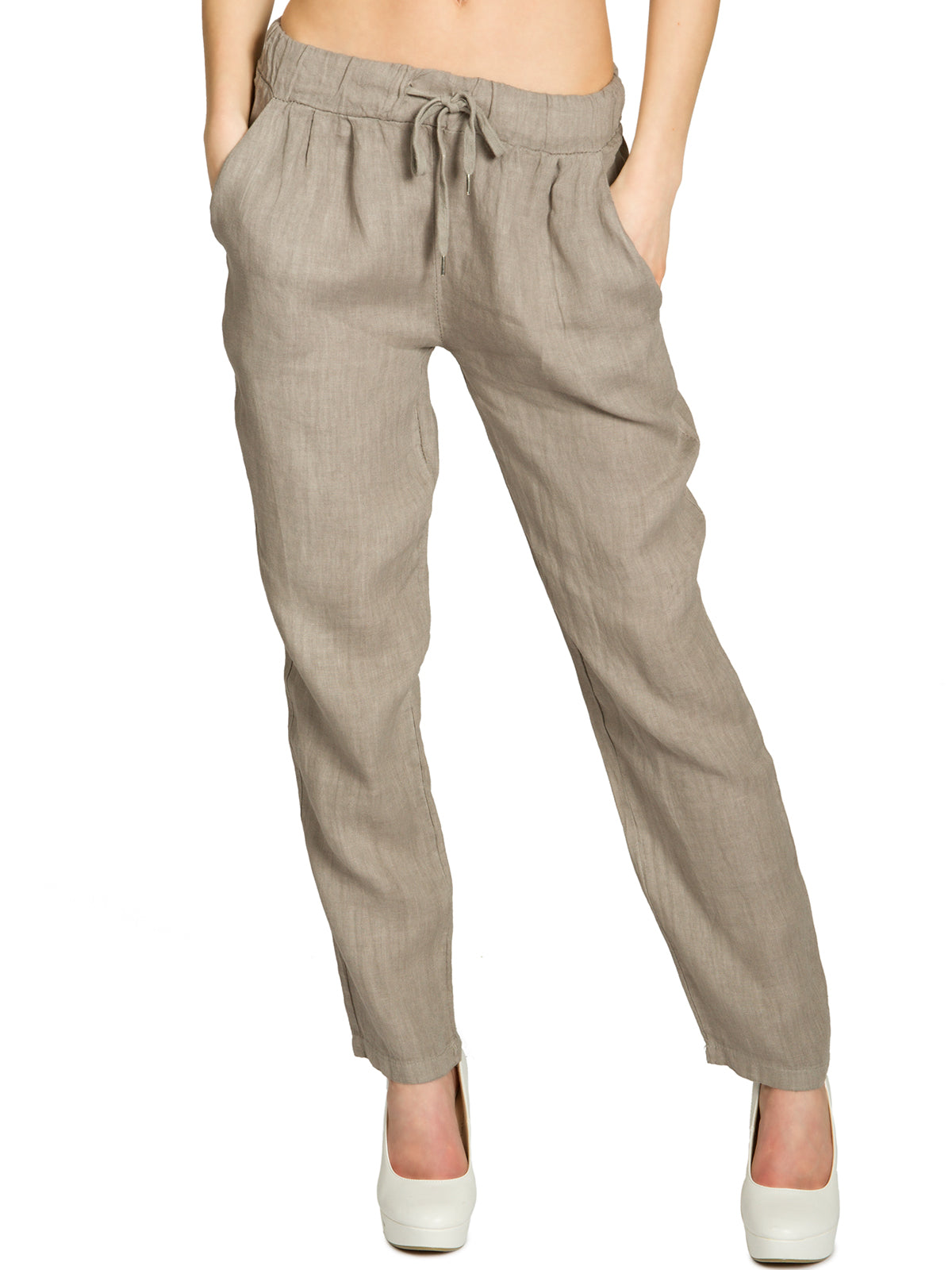 caspar-no-045-leinenhose-damen-loose-fit-jogpant image 7
