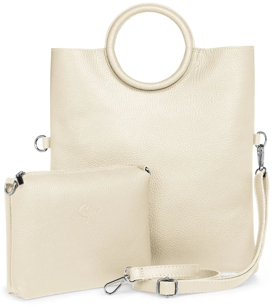 caspar-2in1-crossbody-no-836-taschenset-aus-dollaro-leder image 1