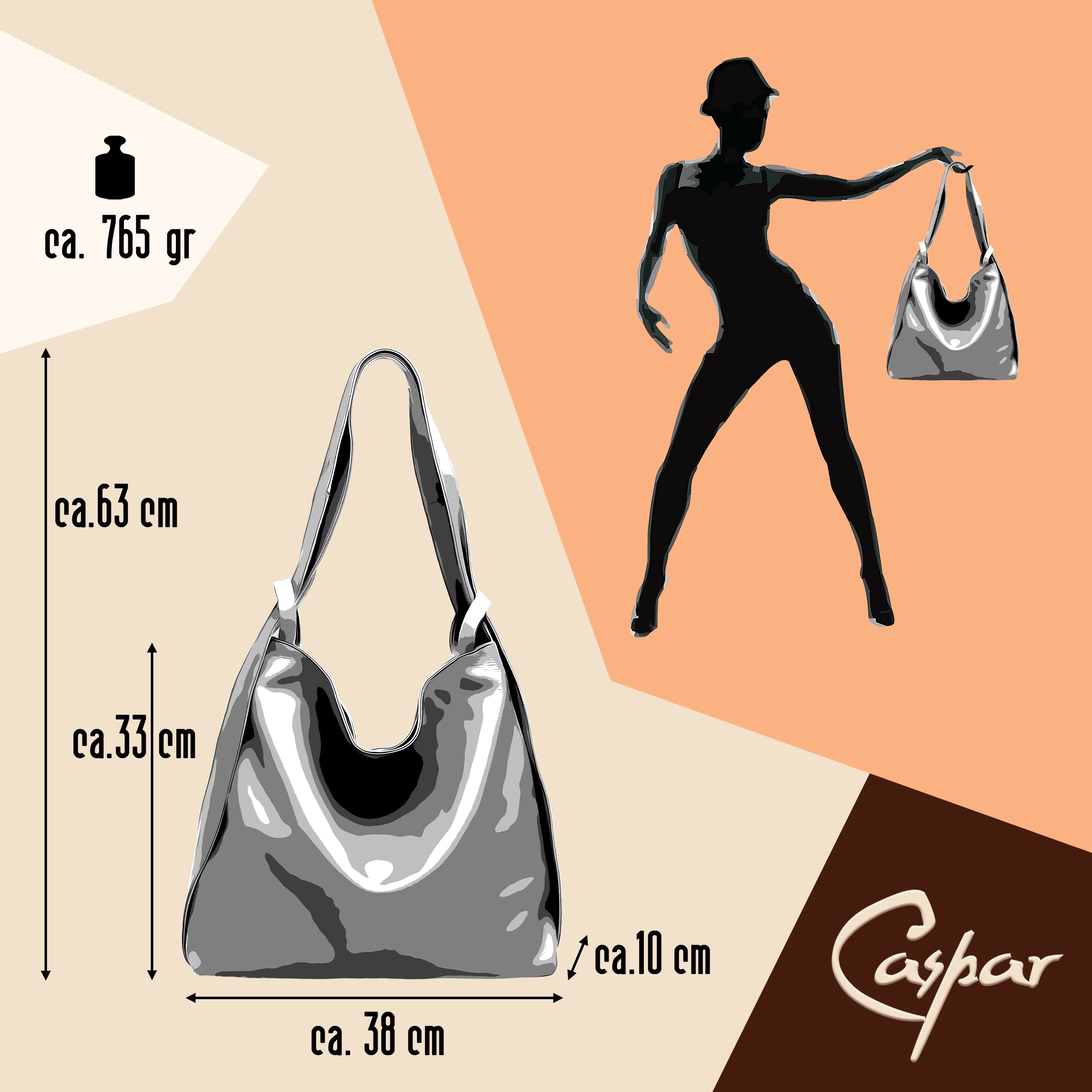caspar-2in1-bag-no-786-damen-xl-rucksack-schultertasche image 7