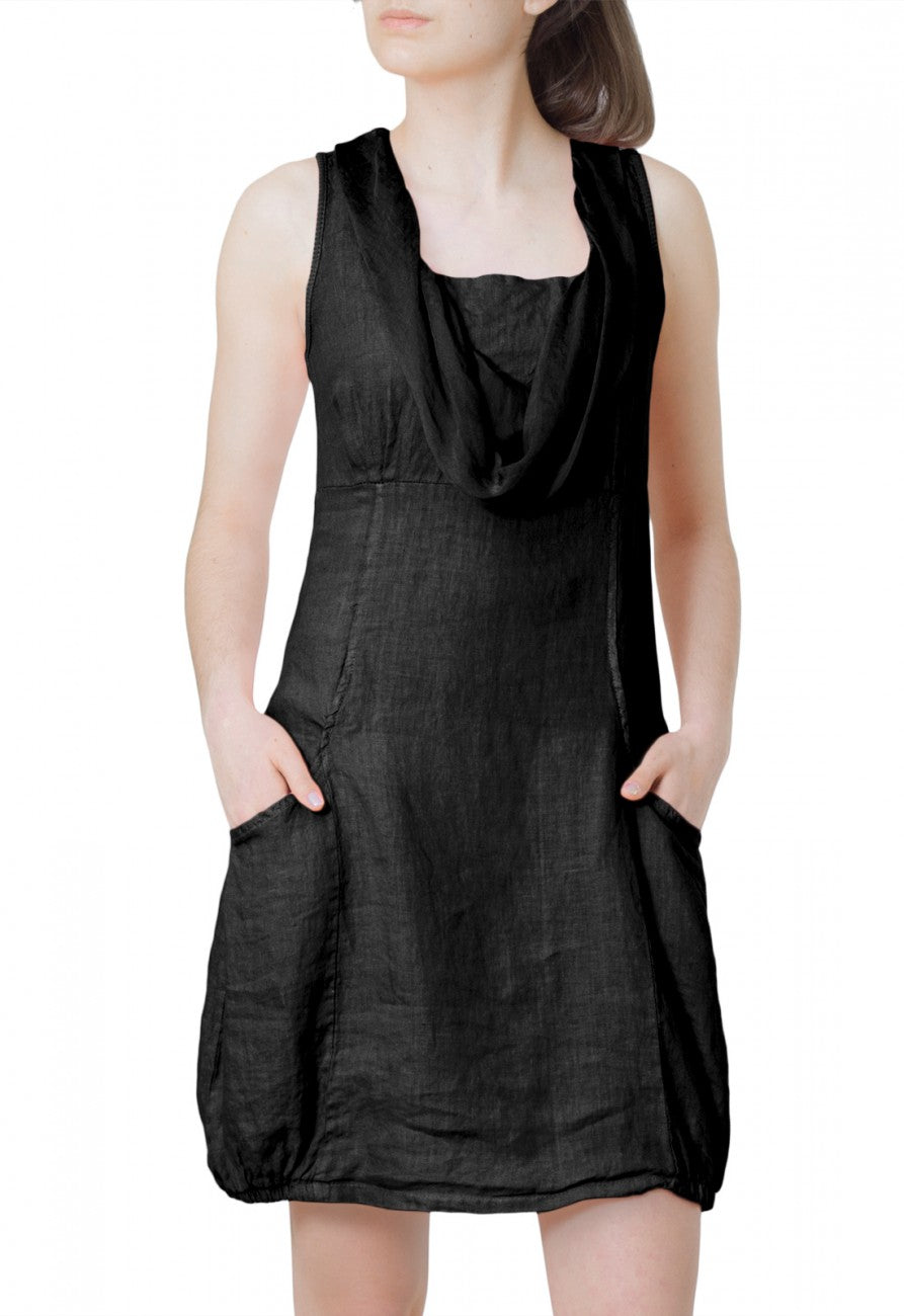 caspar-leinenkleid-no-002-sommerkleid-mit-seiden-schalkragen image 7