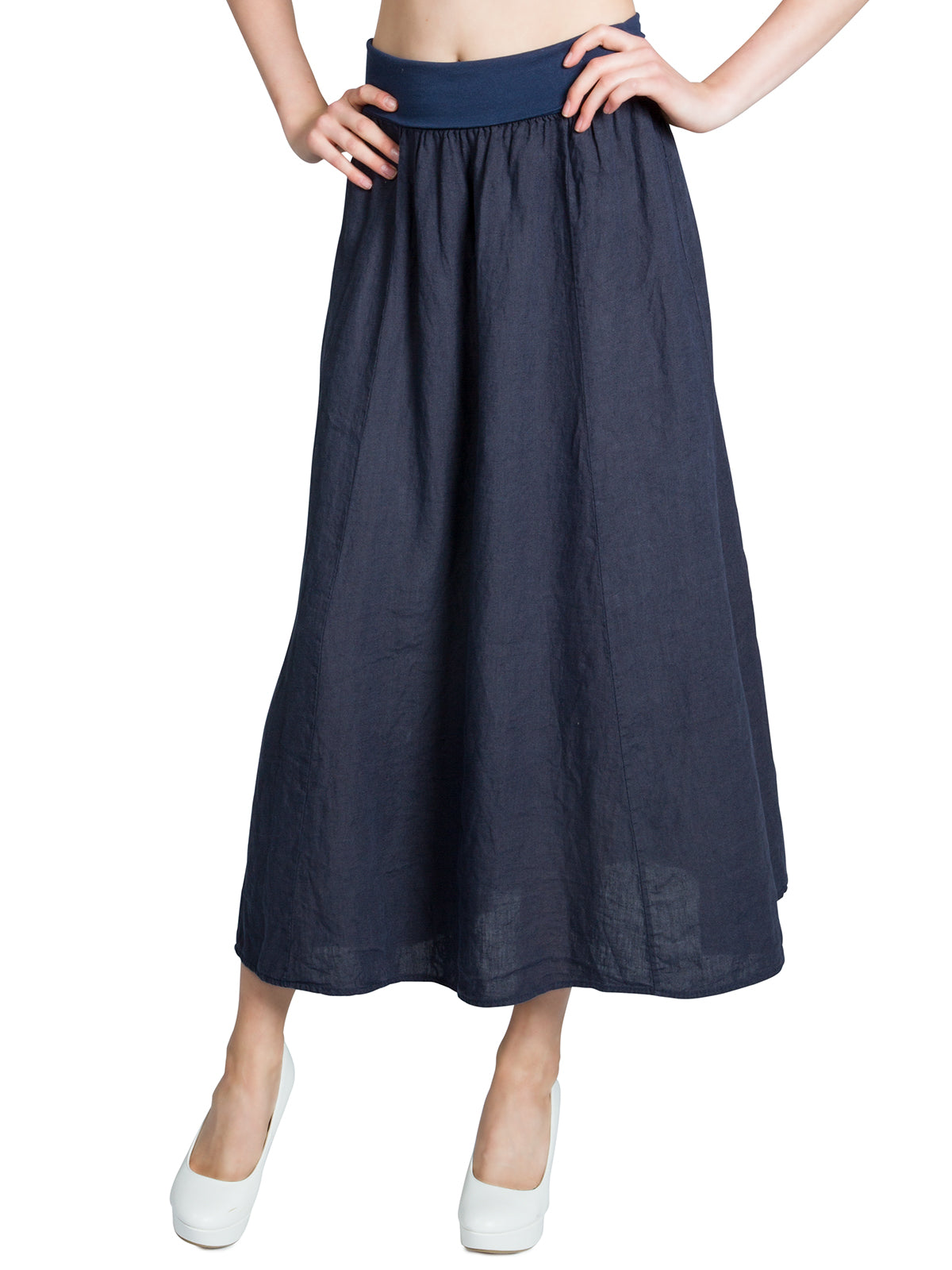 caspar-no-019-leinenrock-damen-maxi-sommerrock-aus-italien-leinen image 6