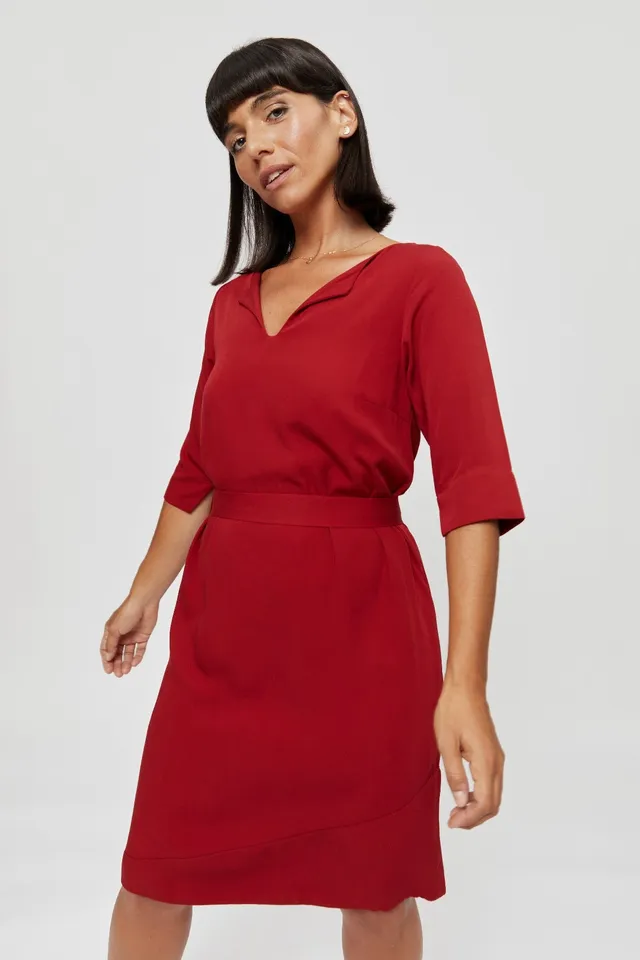 ayani-catherine-kleid-rot-mit-optionalem-g-rtel image 1