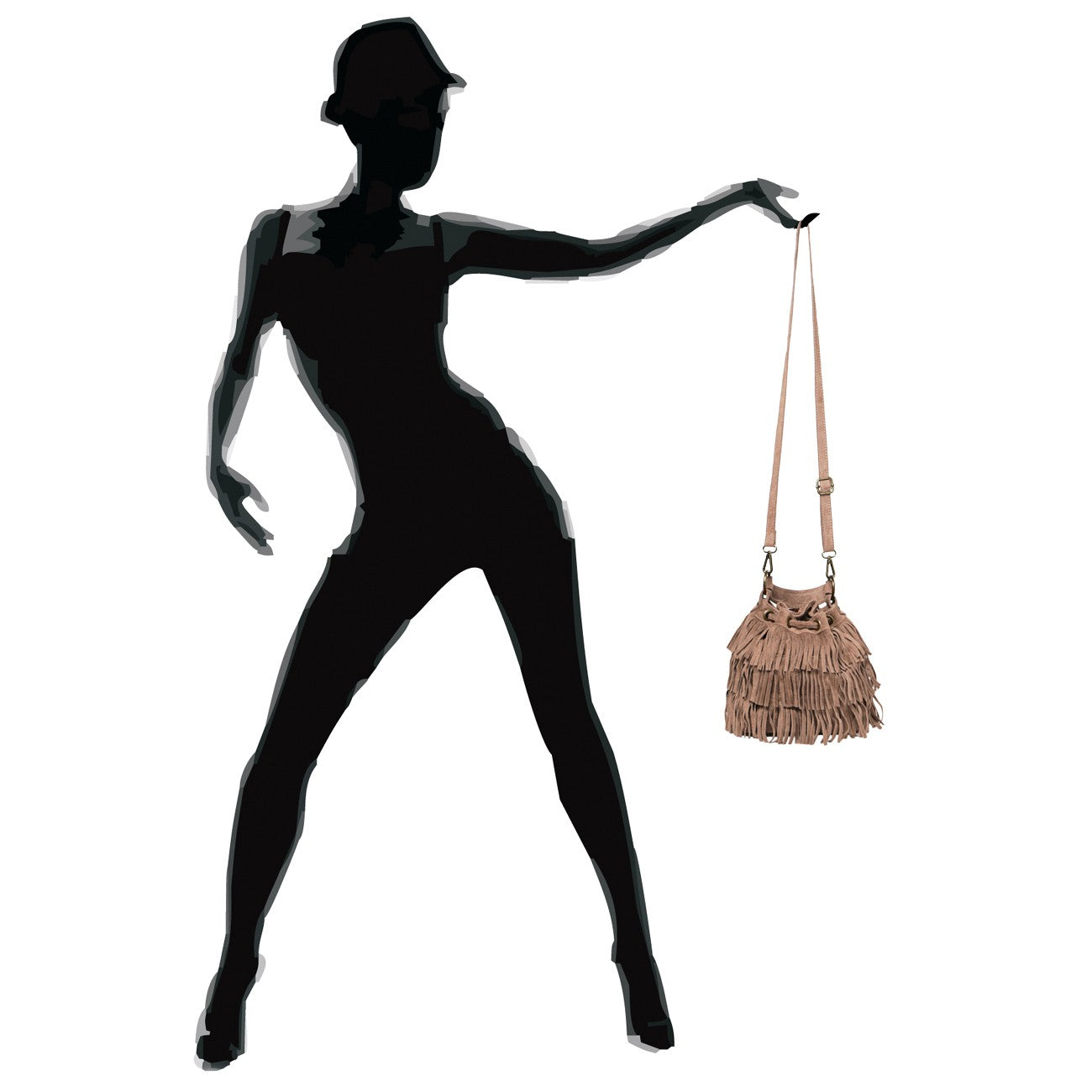 caspar-shoulder-bag-no-677-damen-wildledertasche-mit-fransen image 5