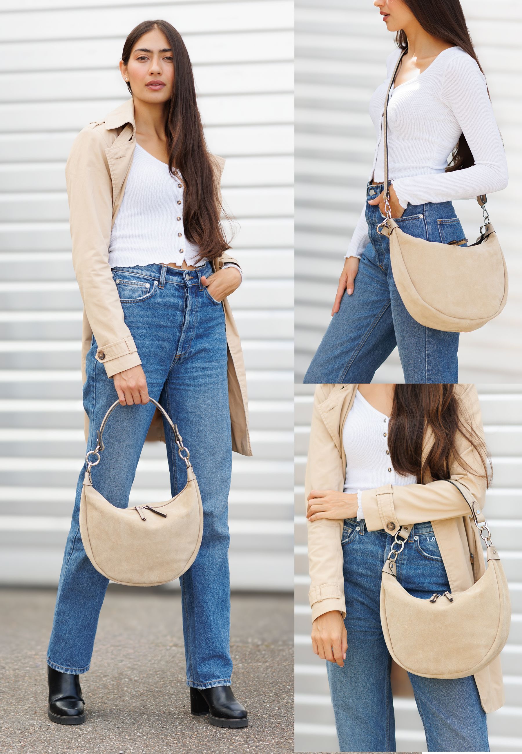 caspar-hobo-bag-no-857-handtasche-aus-wildleder image 2