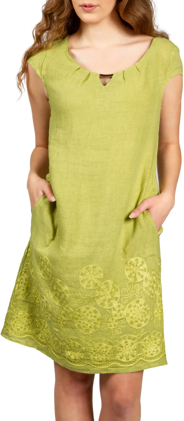 caspar-leinenkleid-no-032-damen-sommerkleid-aus-italienischem-leinen image 1