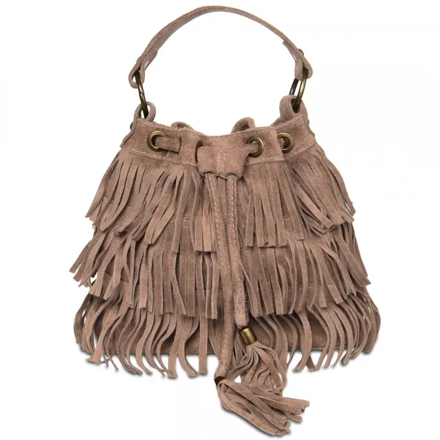 caspar-shoulder-bag-no-677-damen-wildledertasche-mit-fransen image 1