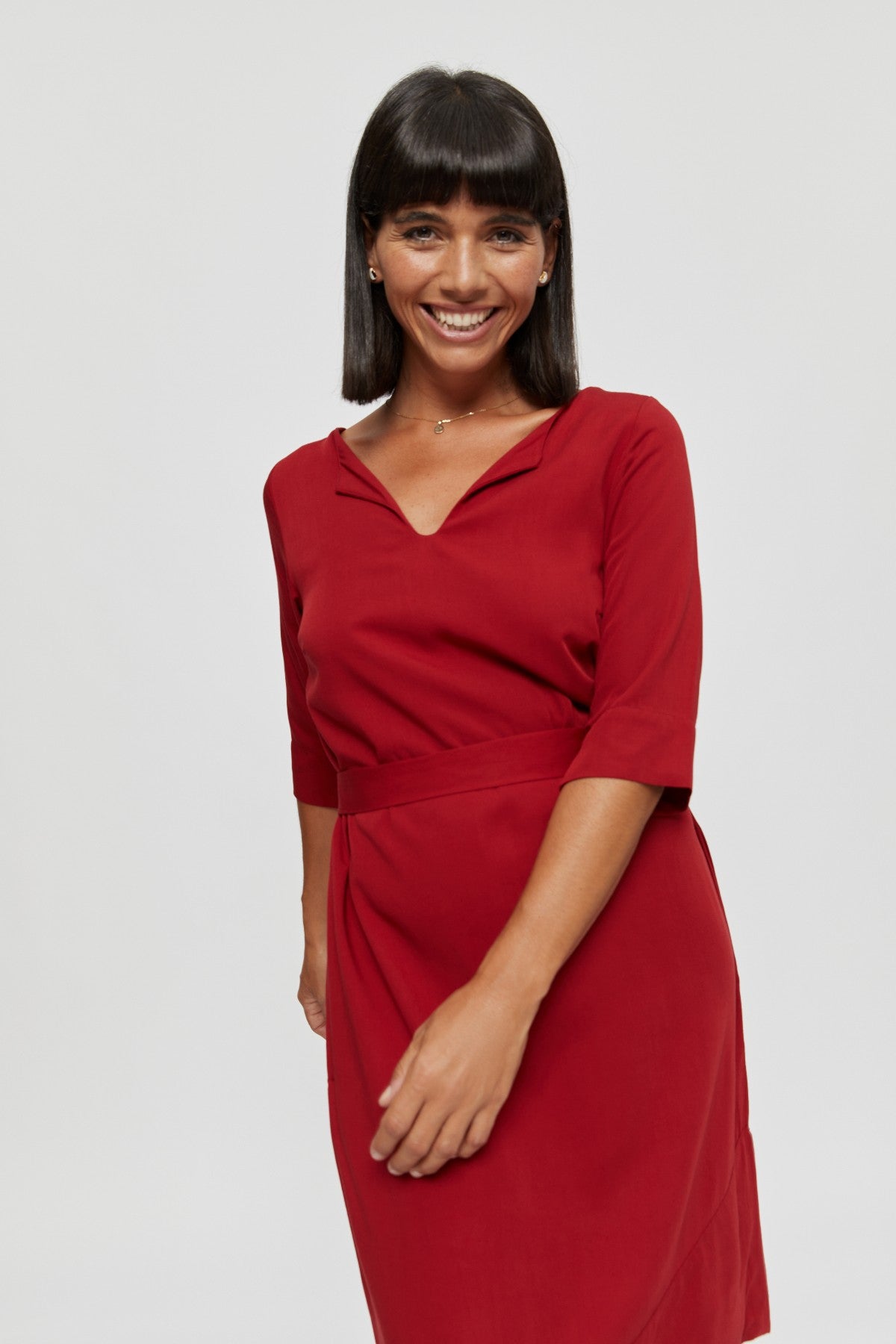 ayani-catherine-kleid-rot-mit-optionalem-g-rtel image 3