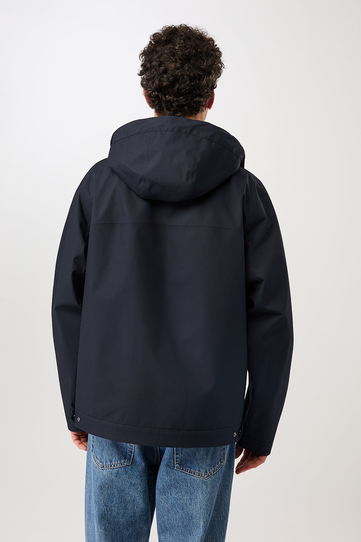 langerchen-kapuzenjacke-knopfleiste-navy-kurze-jacke image 3
