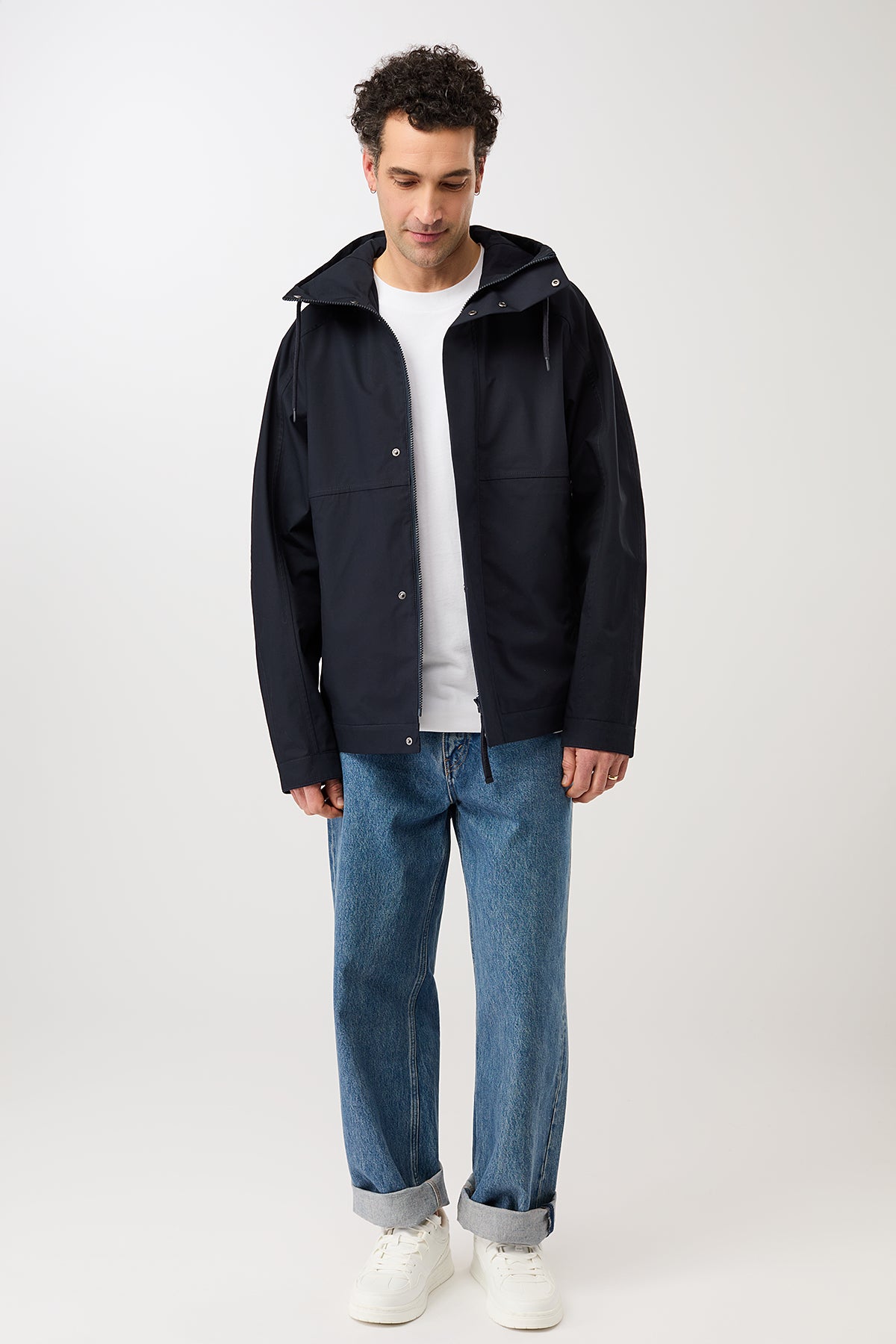 langerchen-kapuzenjacke-knopfleiste-navy-kurze-jacke image 5
