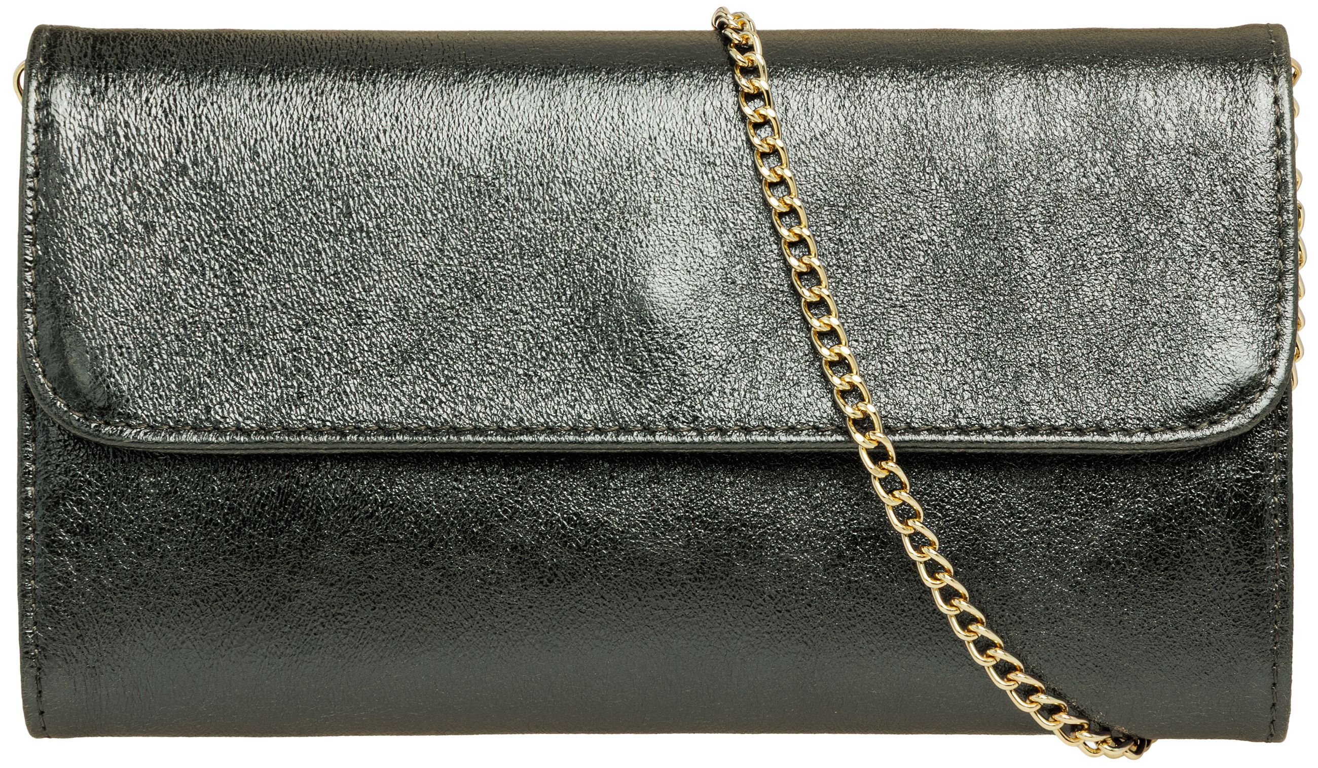 caspar-clutch-no-779-damen-leder-clutch-metallic-mit-schulterkette image 1