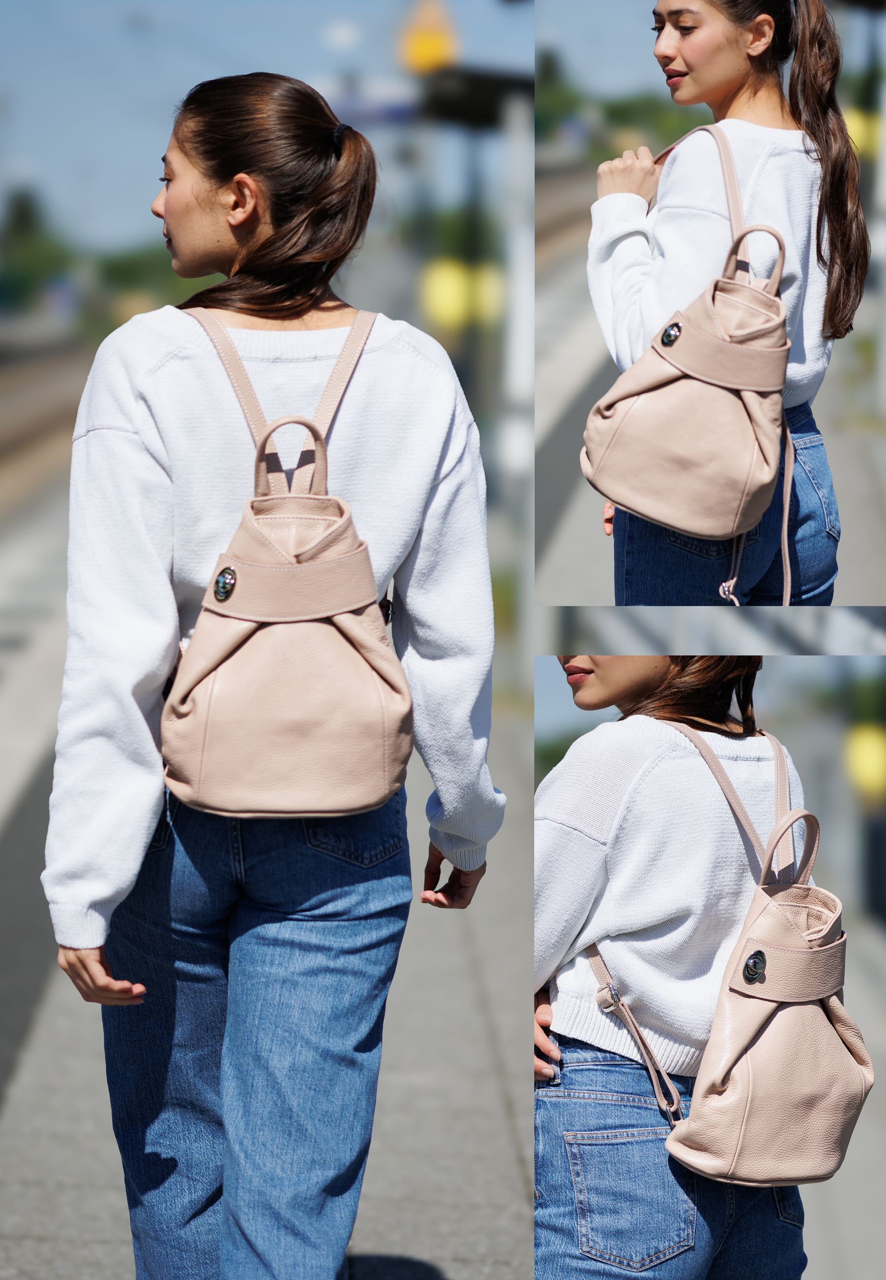 caspar-backpack-no-789-klein-damen-rucksack-aus-rindsleder image 6