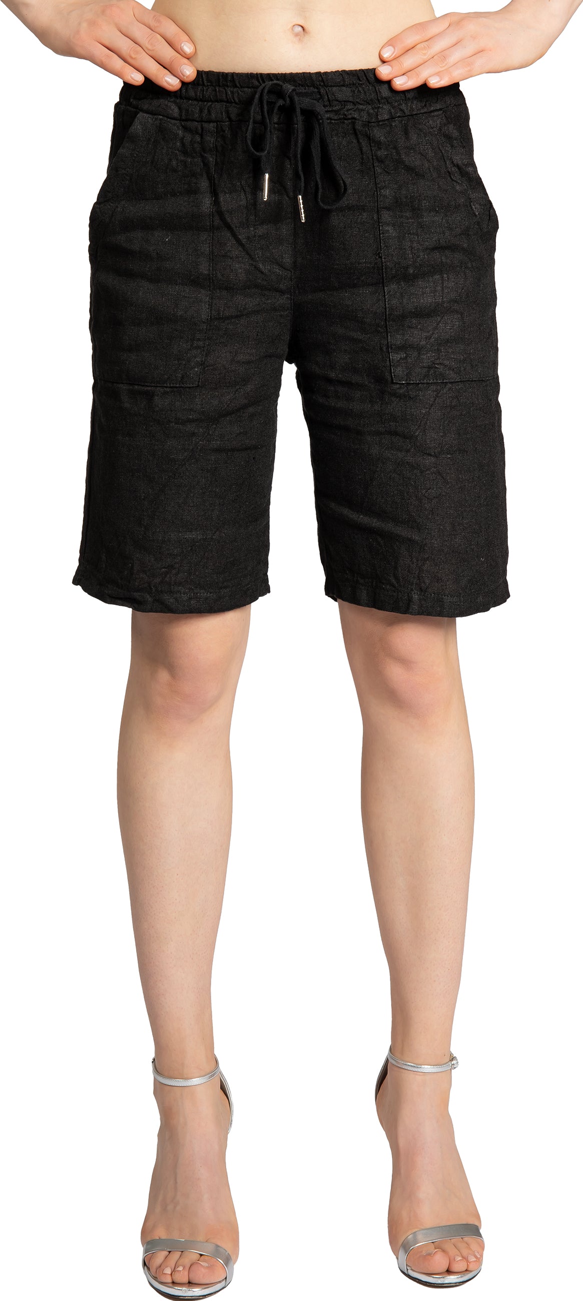 caspar-leinenshorts-no-010-knielange-damen-relax-fit-shorts image 5