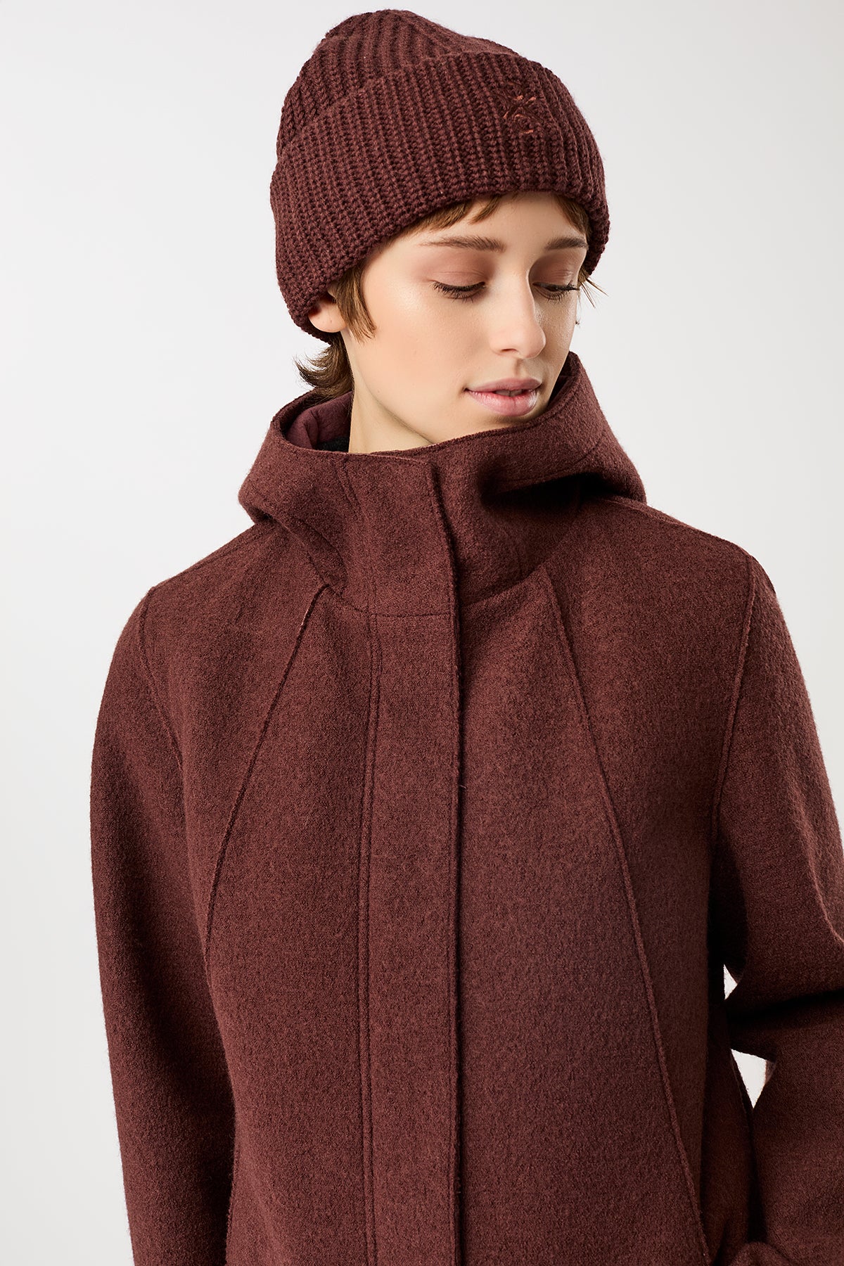 langerchen-parka-tailliert-aus-walk-mit-membran-burgundy-parka image 3