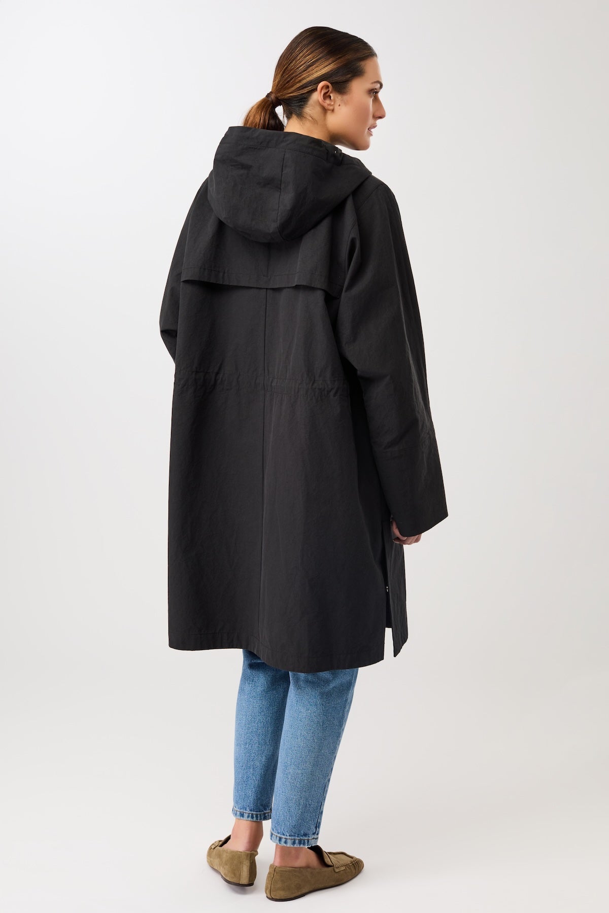 langerchen-langer-parka-mit-druckkn-pfen-und-rmelaufschlag-parka-black image 5