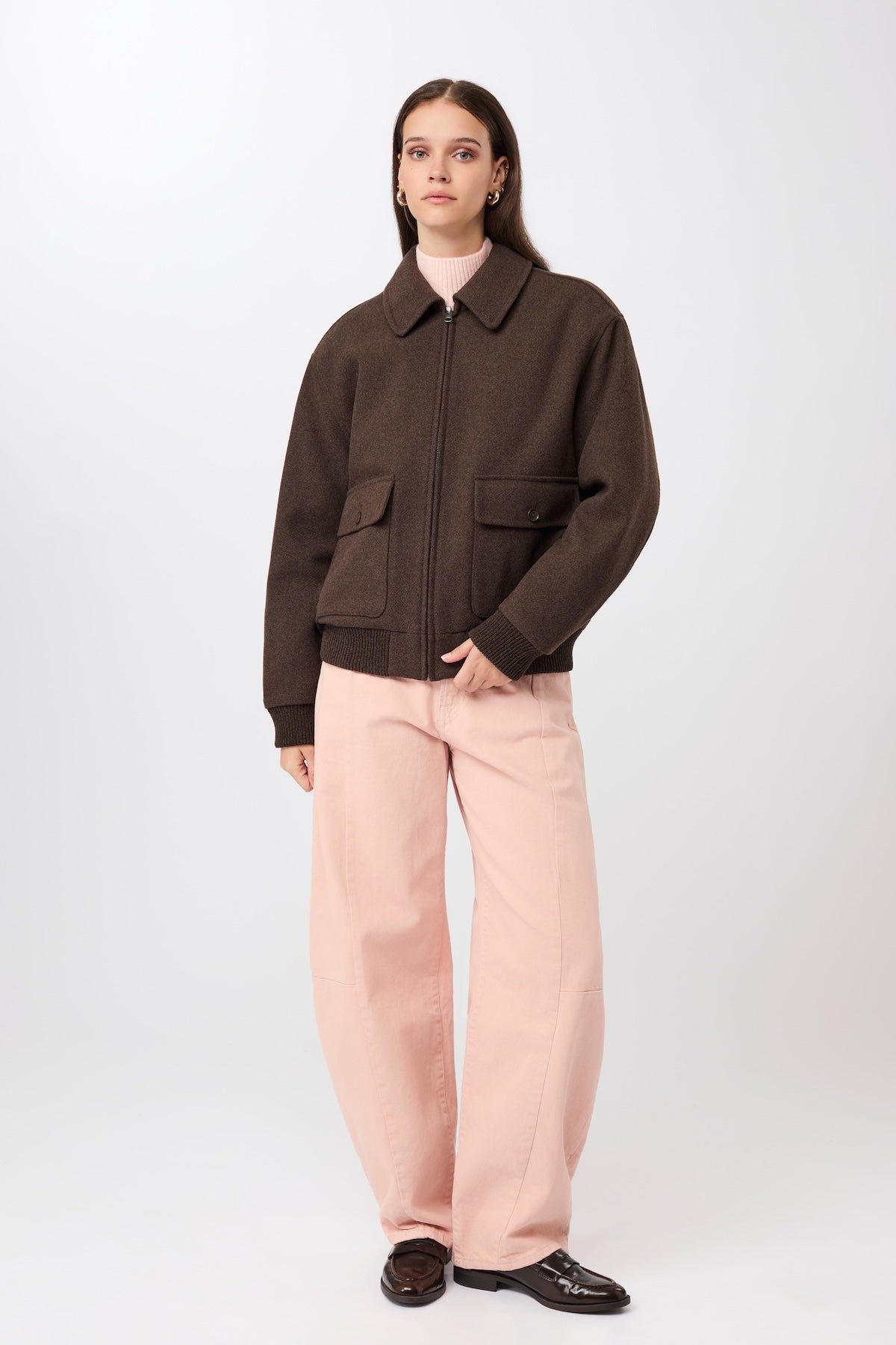 langerchen-blouson-recycelte-wolle-coffee image 4