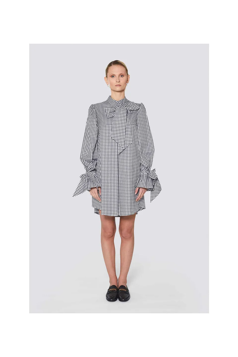 bolot-dress-lesley-damen-kleid-60s-karo-mit-volant-rmeln image 1