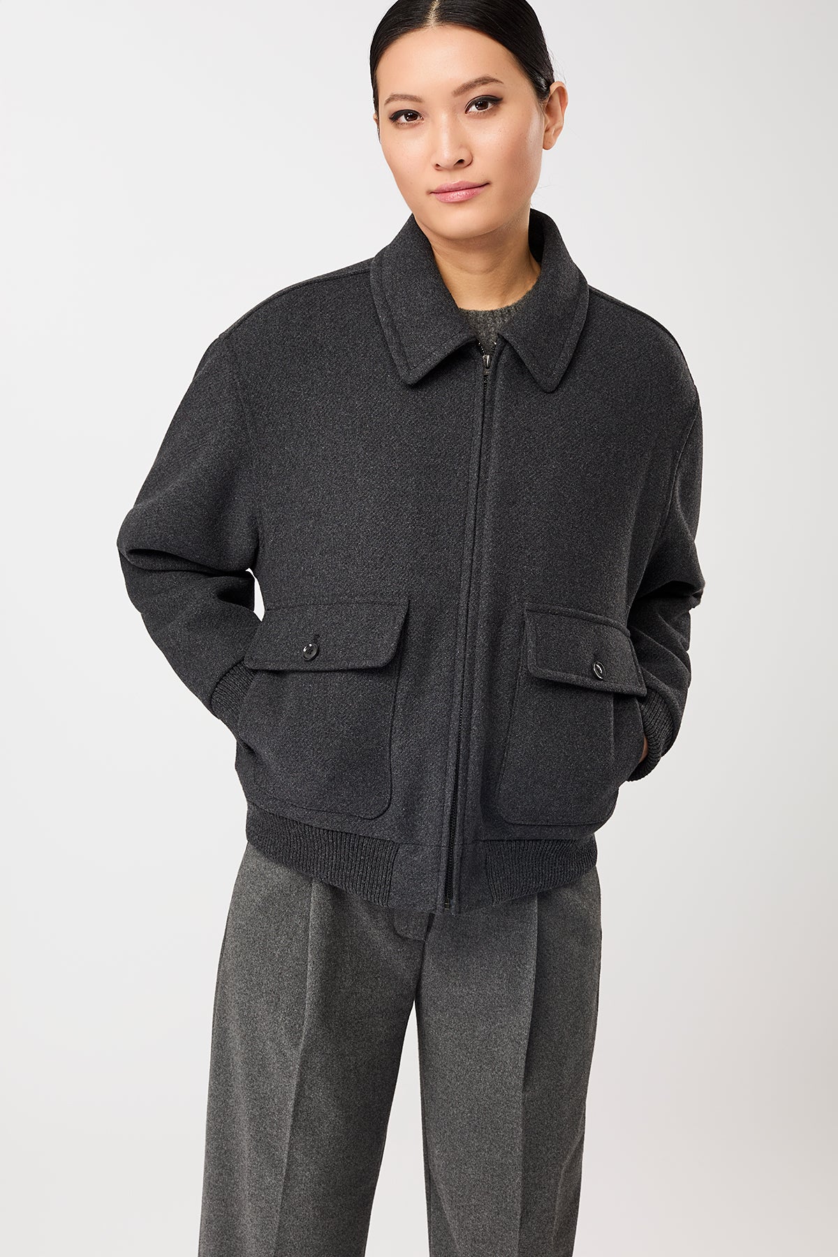 langerchen-blouson-style-aus-recycelter-wolle-anthra image 1
