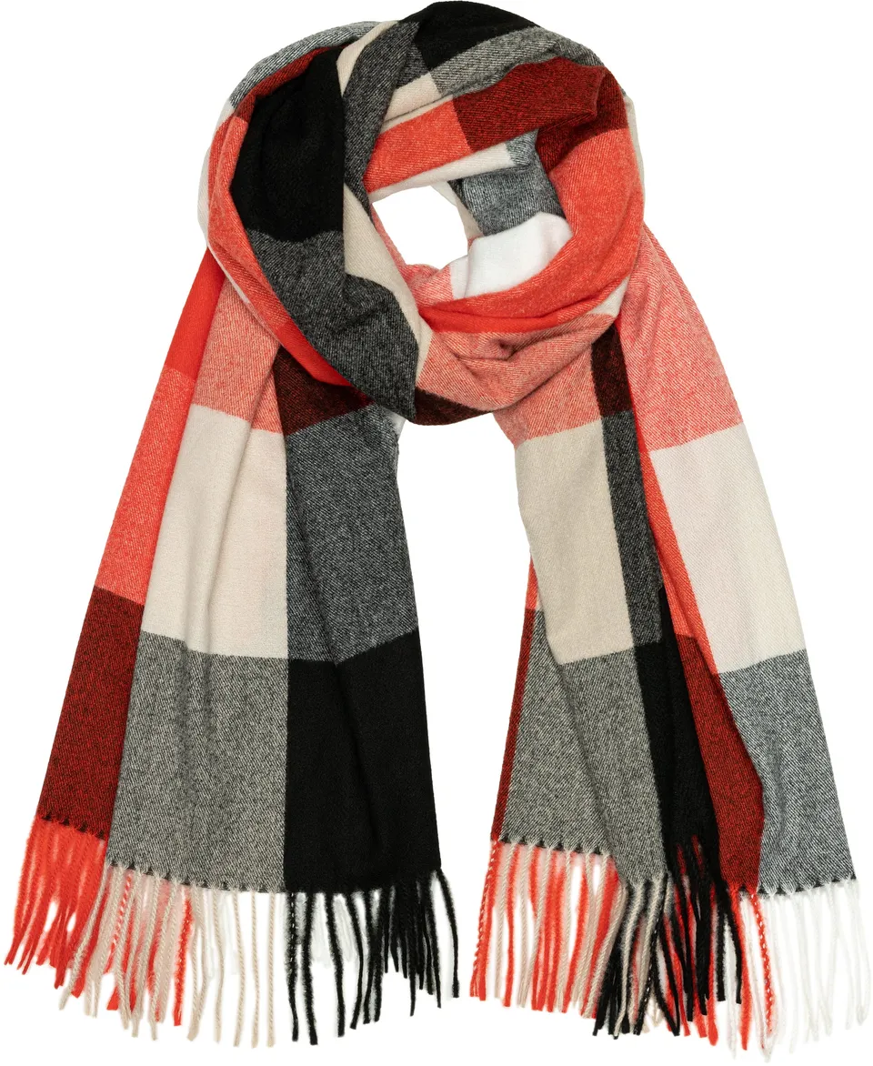 caspar-schal-no-510-damen-xxl-schal-karo-190x70-fransen image 1