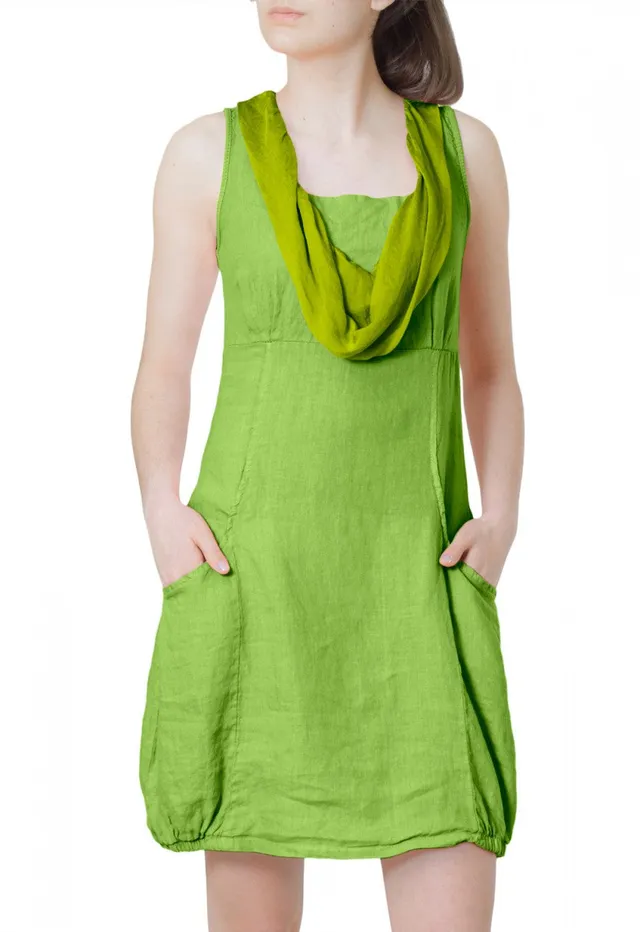 caspar-leinenkleid-no-002-sommerkleid-mit-seiden-schalkragen image 1
