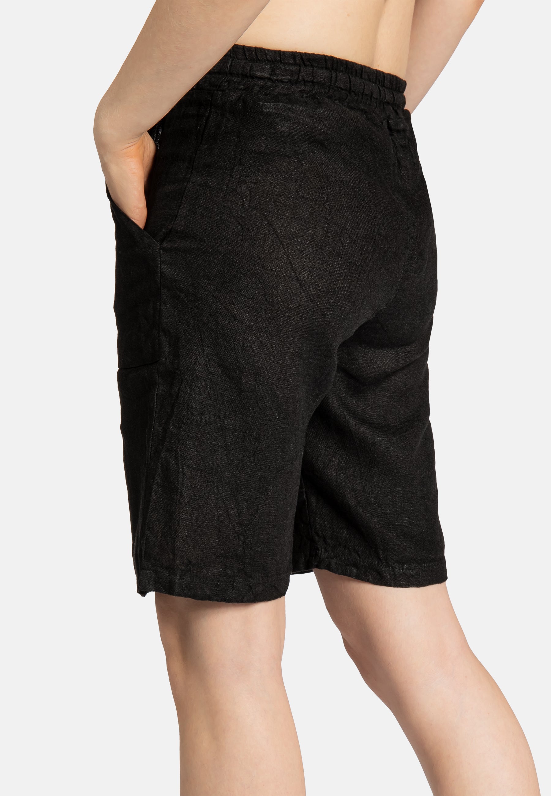 caspar-leinenshorts-no-010-knielange-damen-relax-fit-shorts image 7