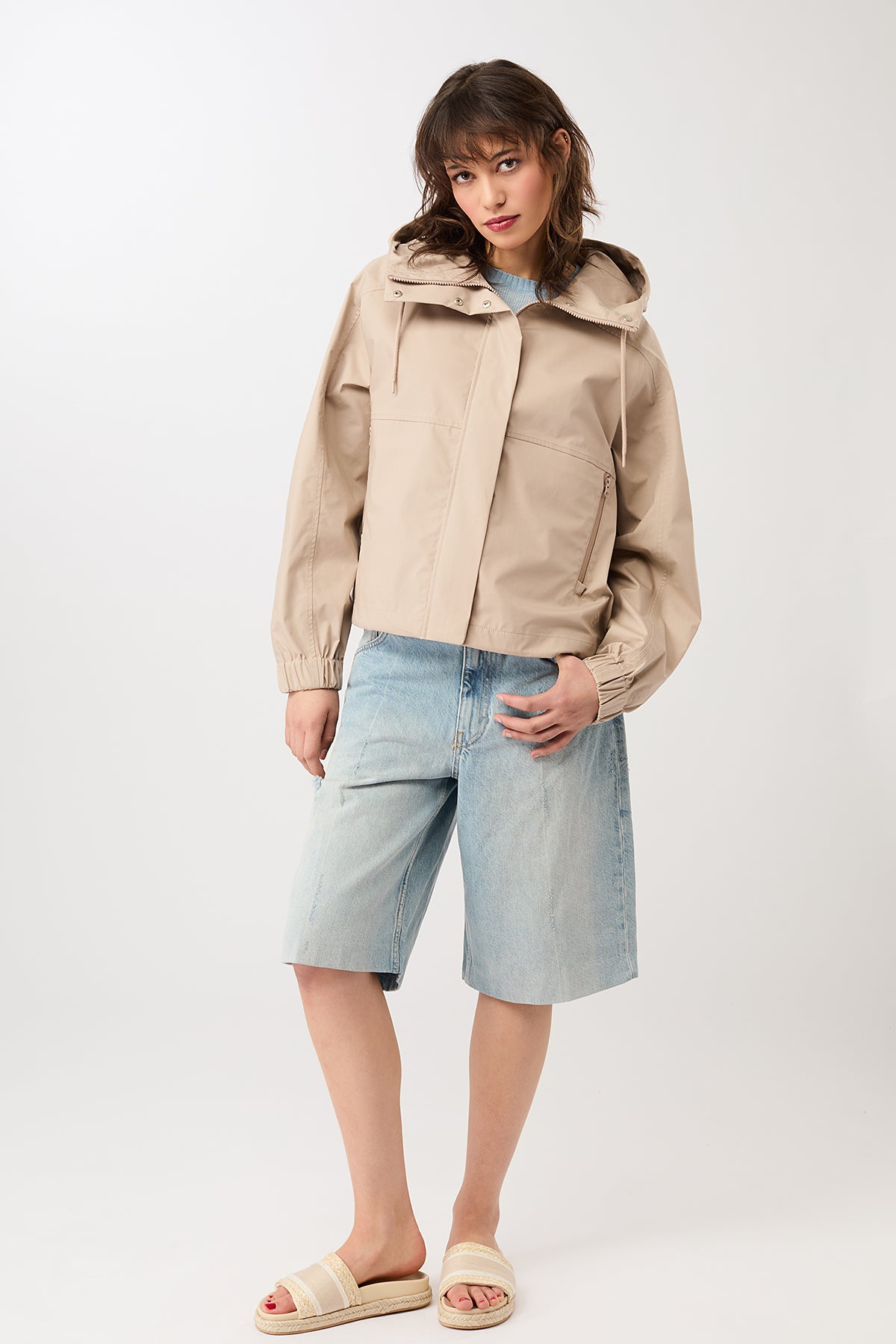 langerchen-kurze-regenjacke-mit-reissverschlu-tasche-blush-damen image 5