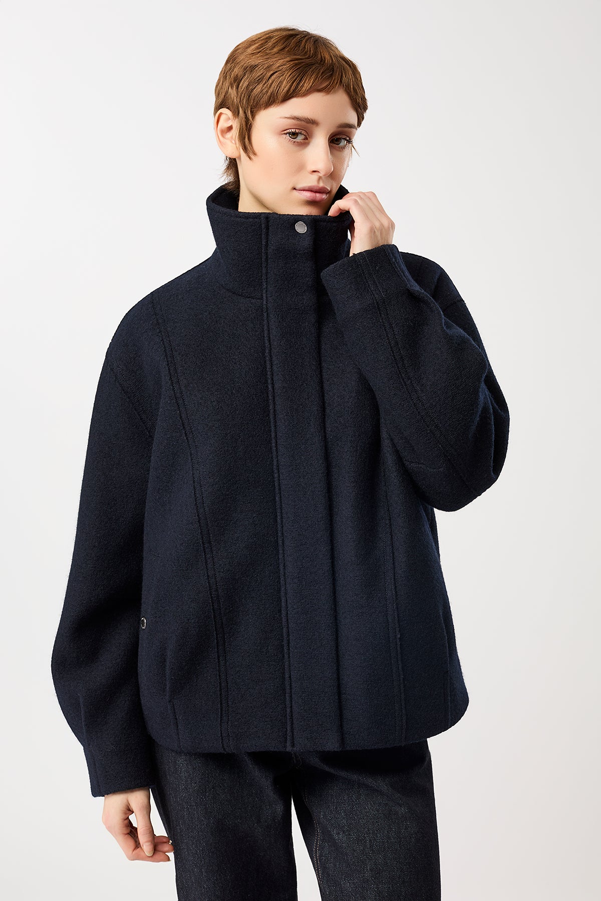 langerchen-navy-oversize-blouson-wattiert-bomber-aus-bio-wolle image 1