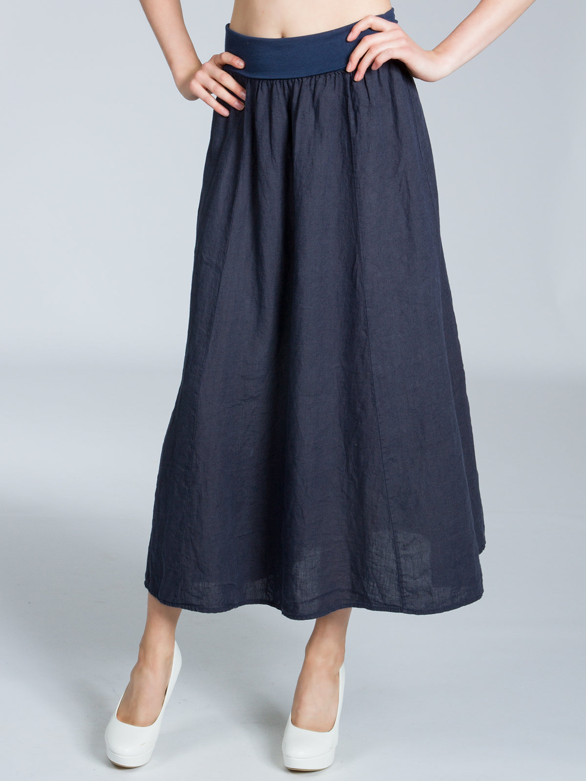 caspar-no-019-leinenrock-damen-maxi-sommerrock-aus-italien-leinen image 8