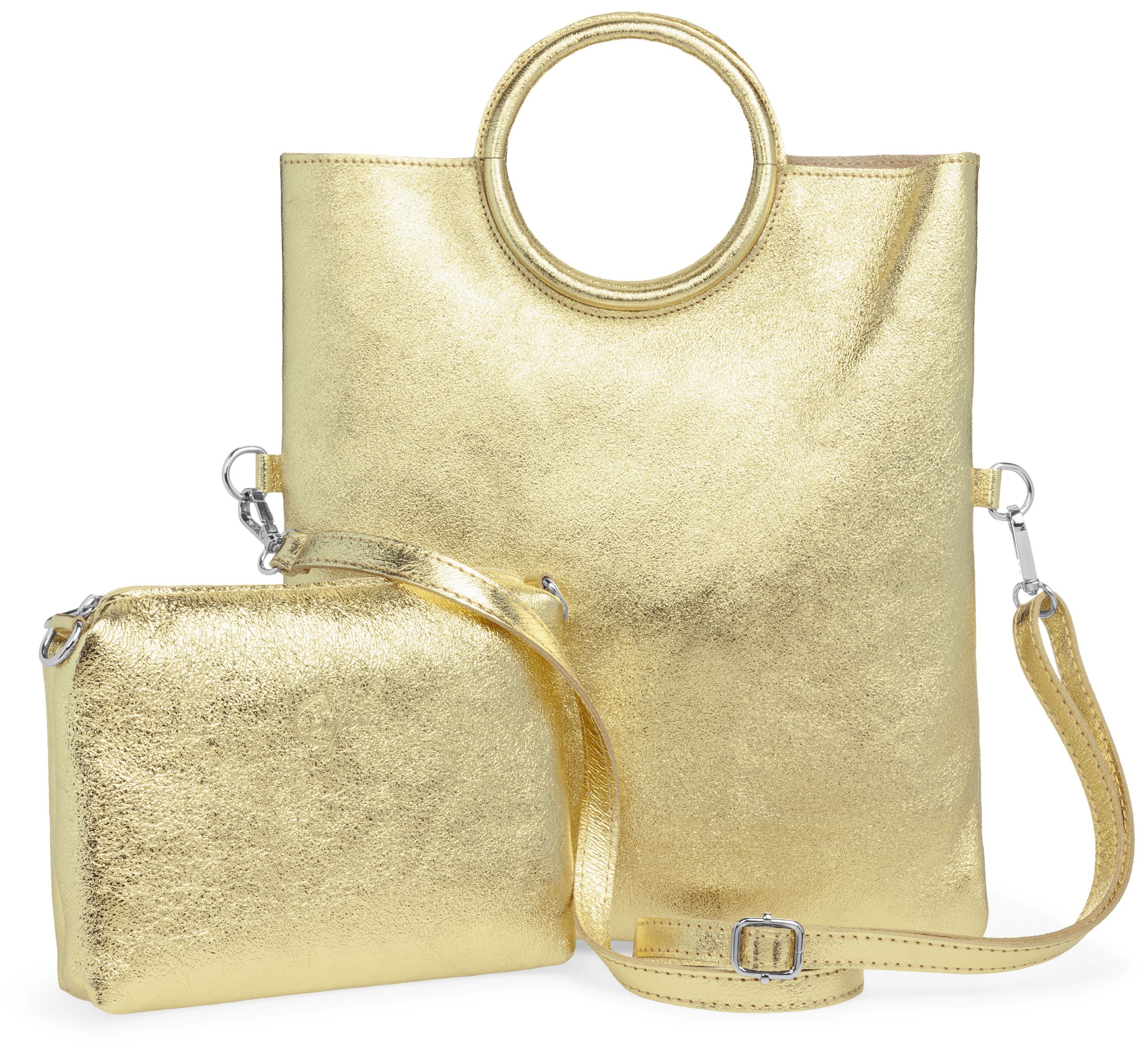 caspar-2in1-crossbody-no-836-taschenset-aus-dollaro-leder image 7