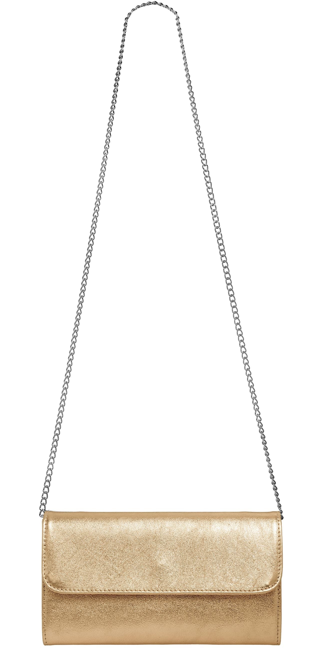caspar-clutch-no-779-damen-leder-clutch-metallic-mit-schulterkette image 8