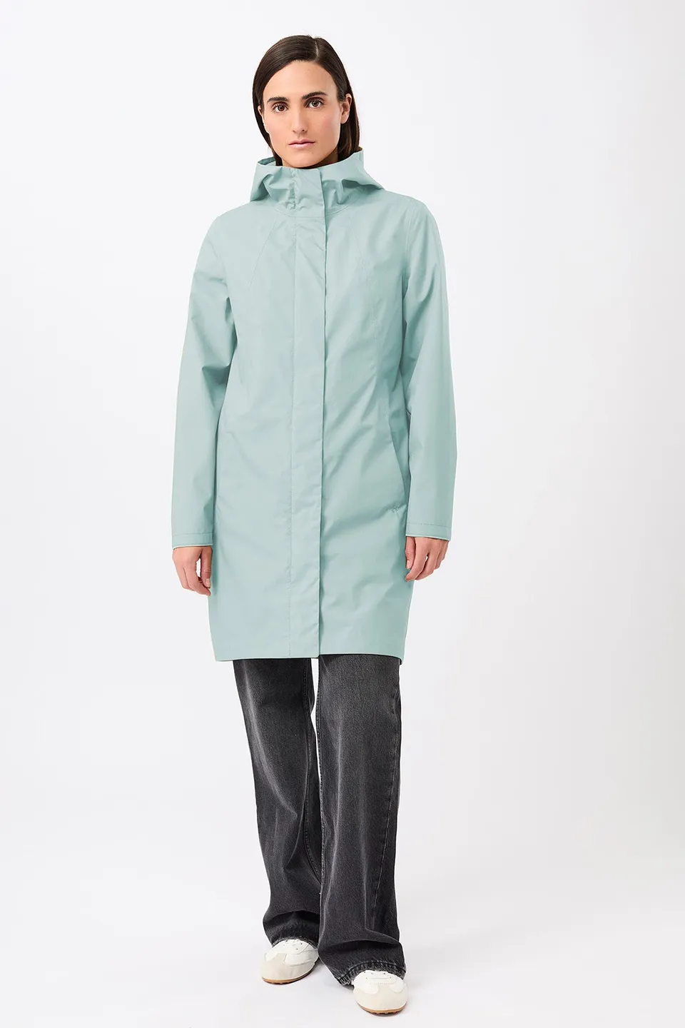 langerchen-schmaler-regenparka-mit-verdecktem-rei-verschluss-flow image 1