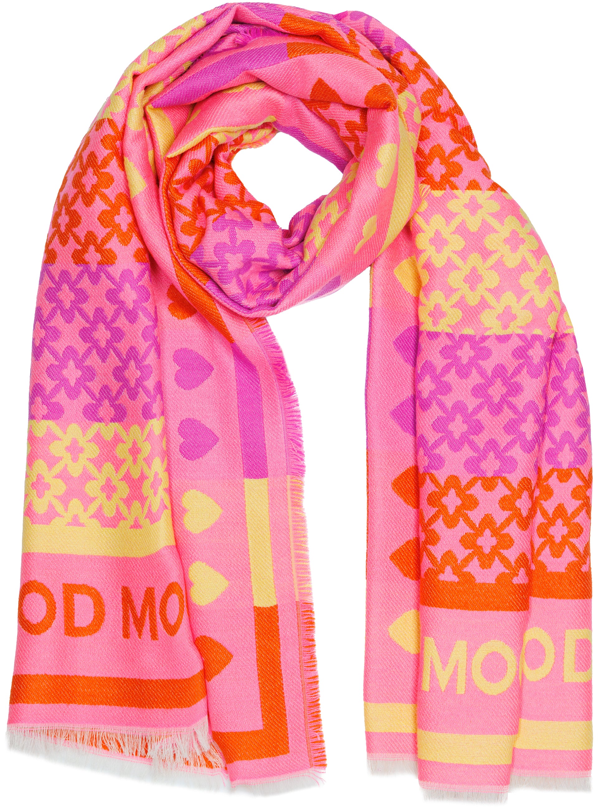 caspar-schal-no-541-damen-schal-aus-viskose-mit-web-muster image 1