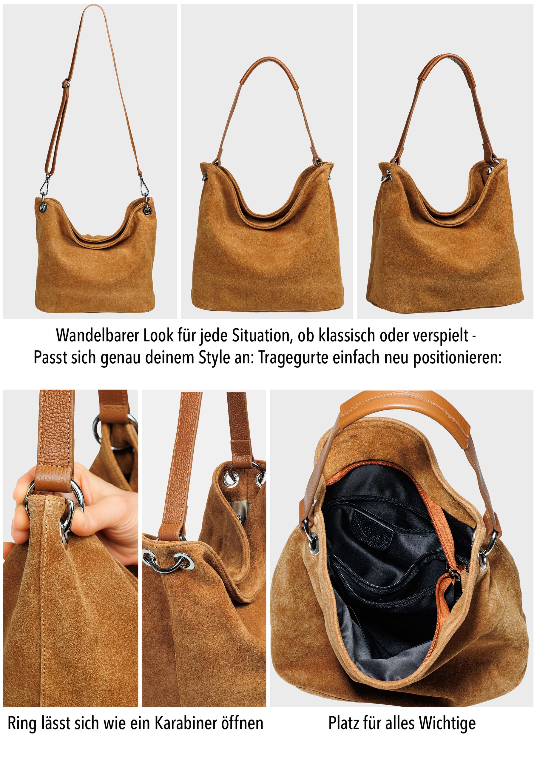 caspar-shoulder-bag-no-580-veloursleder-30x27x15-cm image 6