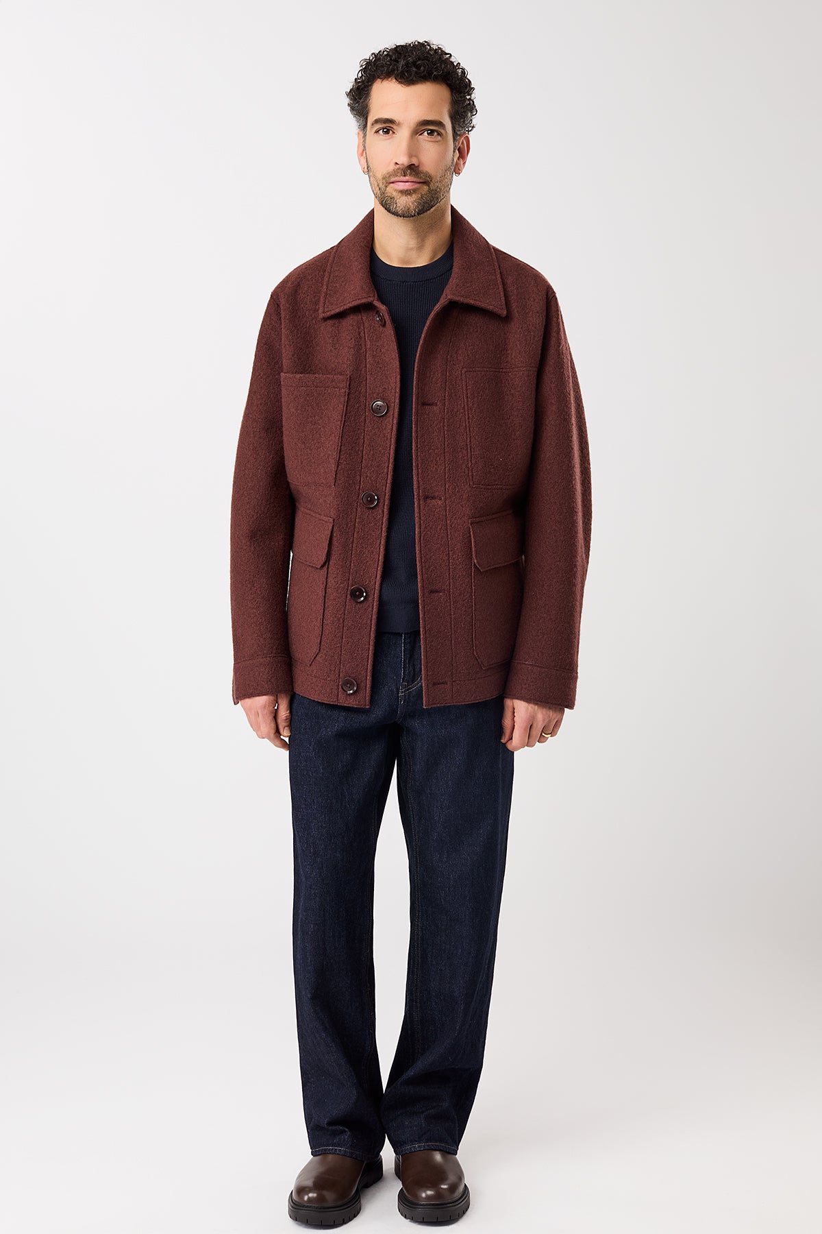 langerchen-field-jacket-techno-felt-burgundy image 1