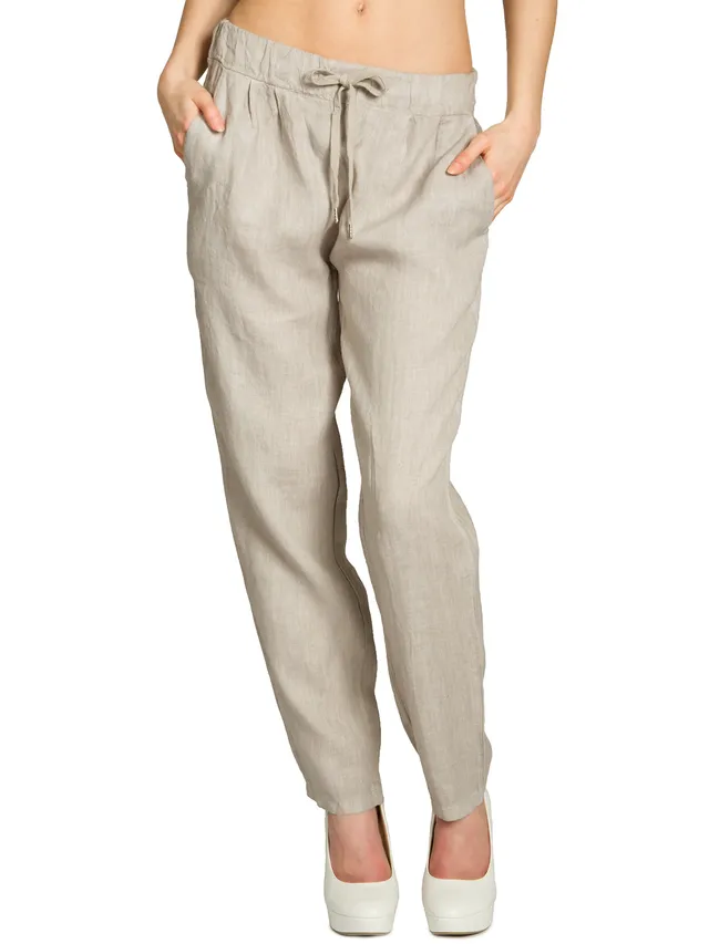 caspar-no-045-leinenhose-damen-loose-fit-jogpant image 1