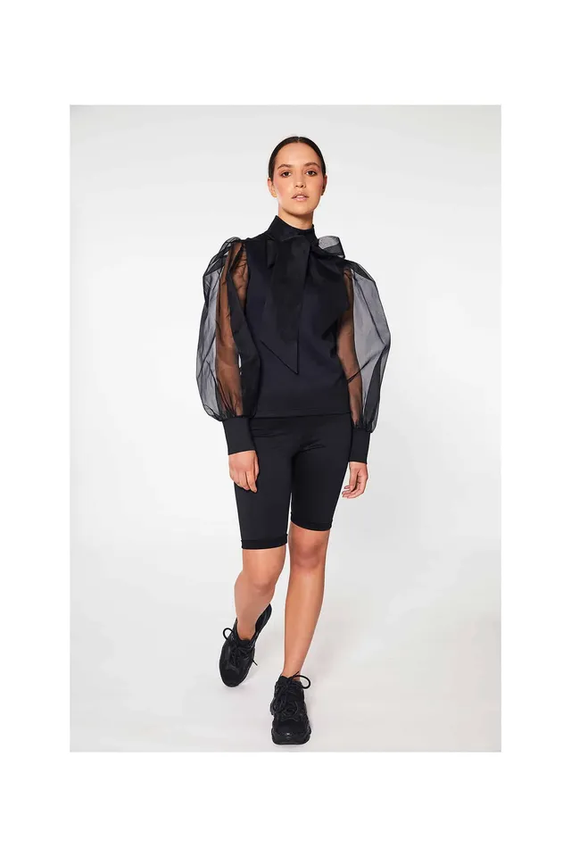bolot-bluse-ingrid-black-klassische-schleifenbluse-schwarz image 1