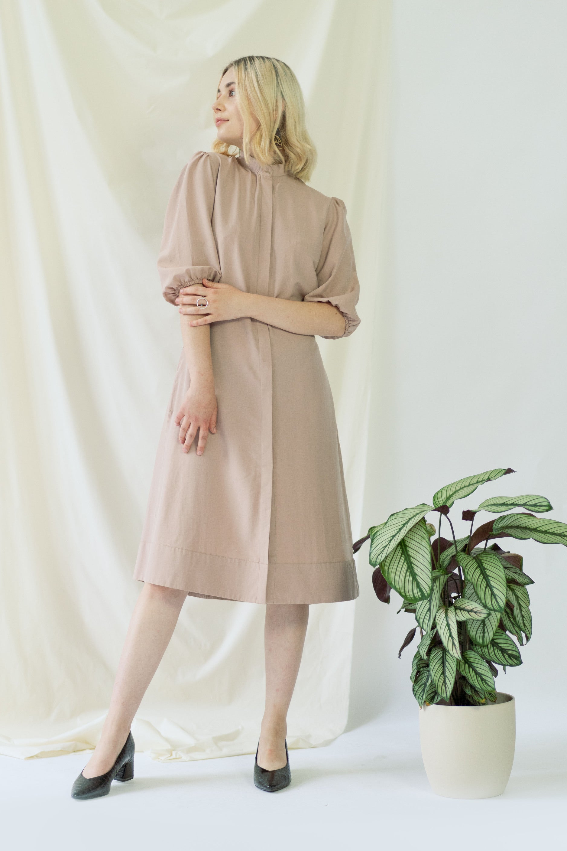 ayani-melanie-shirt-dress-mit-ballon-rmeln-in-rose image 7