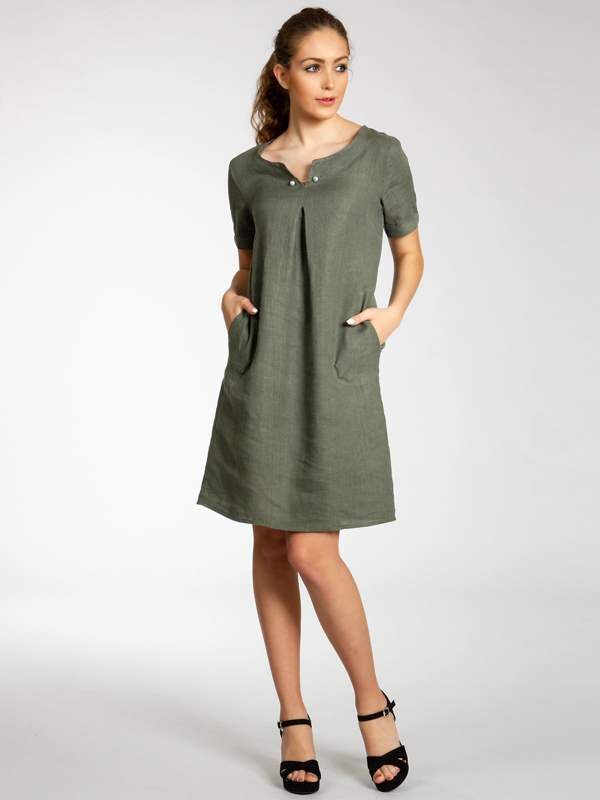 caspar-leinenkleid-no-029-damen-sommerkleid-aus-100-leinen image 8