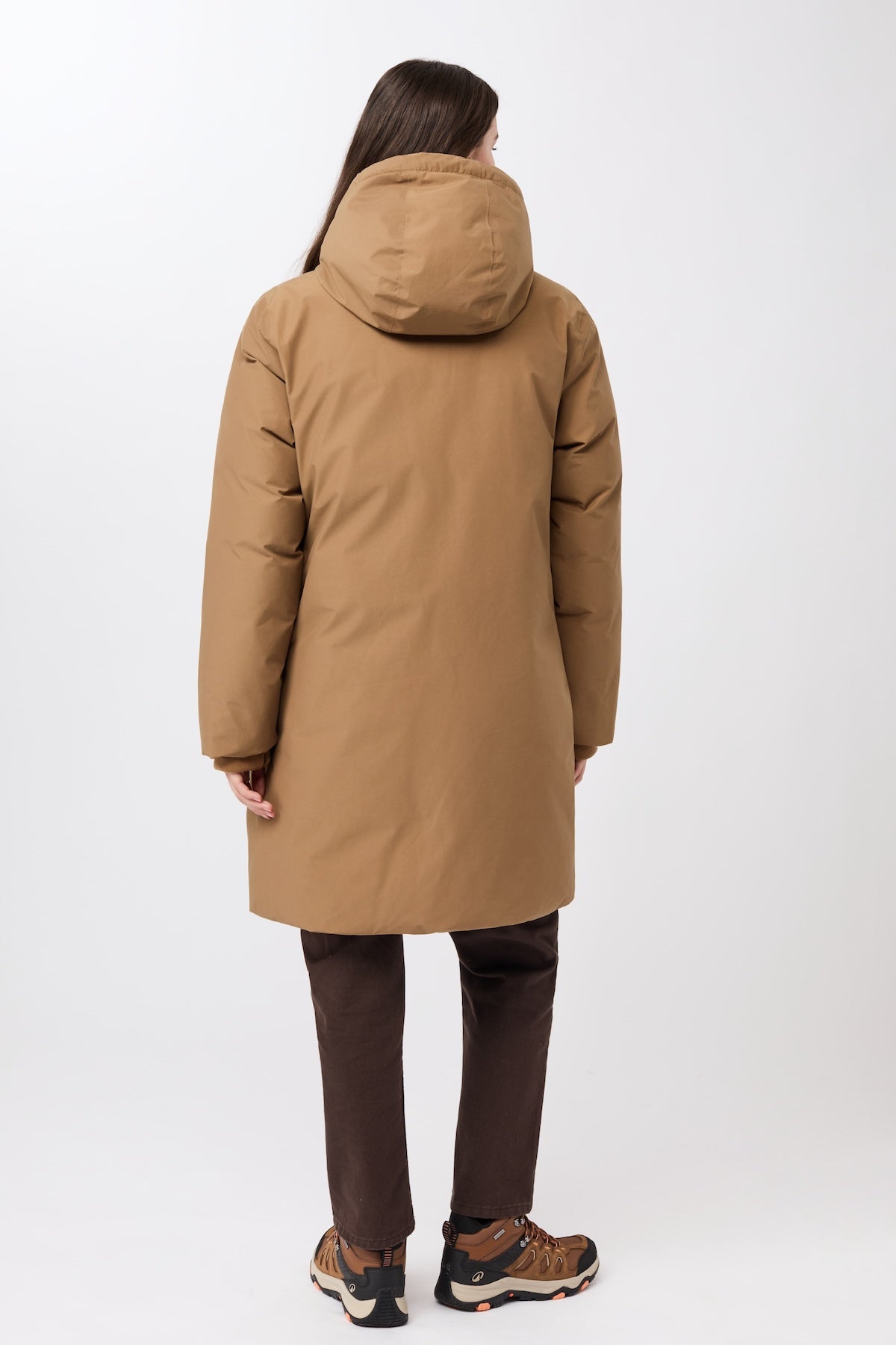 langerchen-lange-jacke-mit-kapuze-und-eco-daune-oak-beige-braun image 3