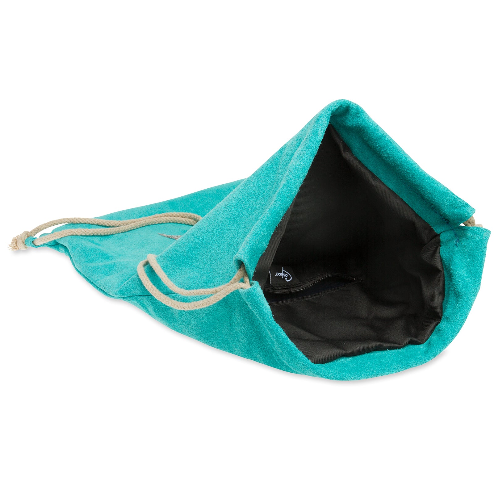 caspar-gym-bag-no-712-turnbeutel-wildleder-glitzer-stern image 6